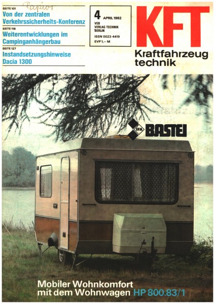 DDR KFT 04 /1982 Mobiler Wohnkomfort mit dem Wohnwagen