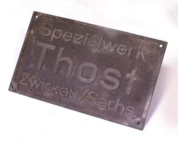 seltenes Firmenschild Spezialwerke Thost Zwickau / Sach. 1935 - 19